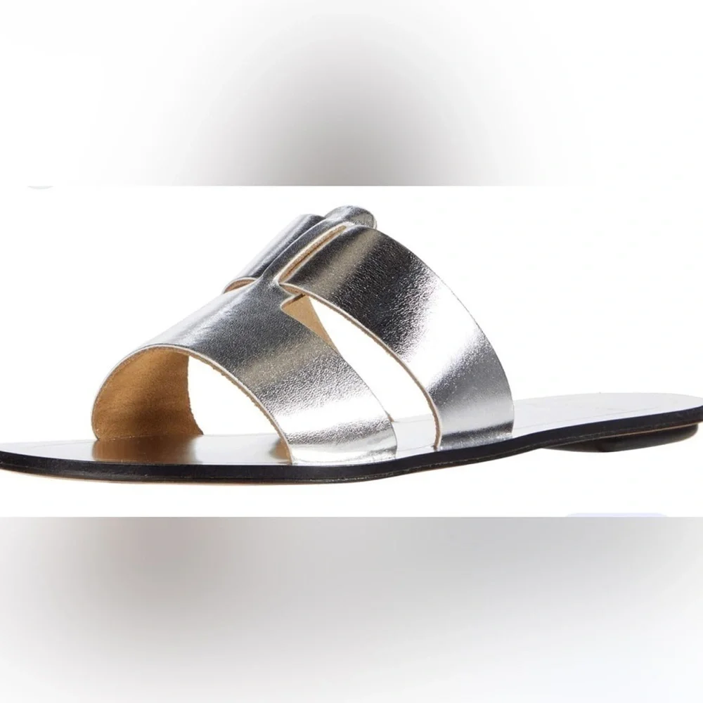 J. Crew Silver Cyprus Sandal Sz9